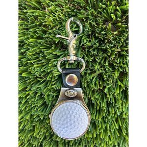 GENEVA Golfer Stainless Steel Pocket Watch Keychain